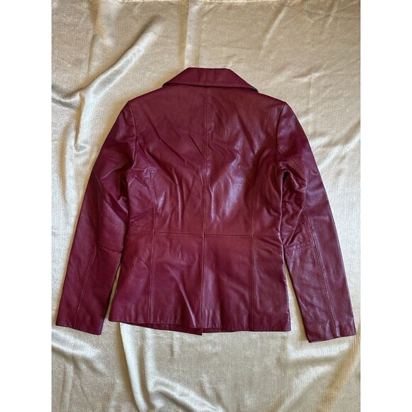 Wilson Leather Jacket Woman Small Fuchsia Pink Pelle Studio Italian Leather Soft - Picture 3 of 11